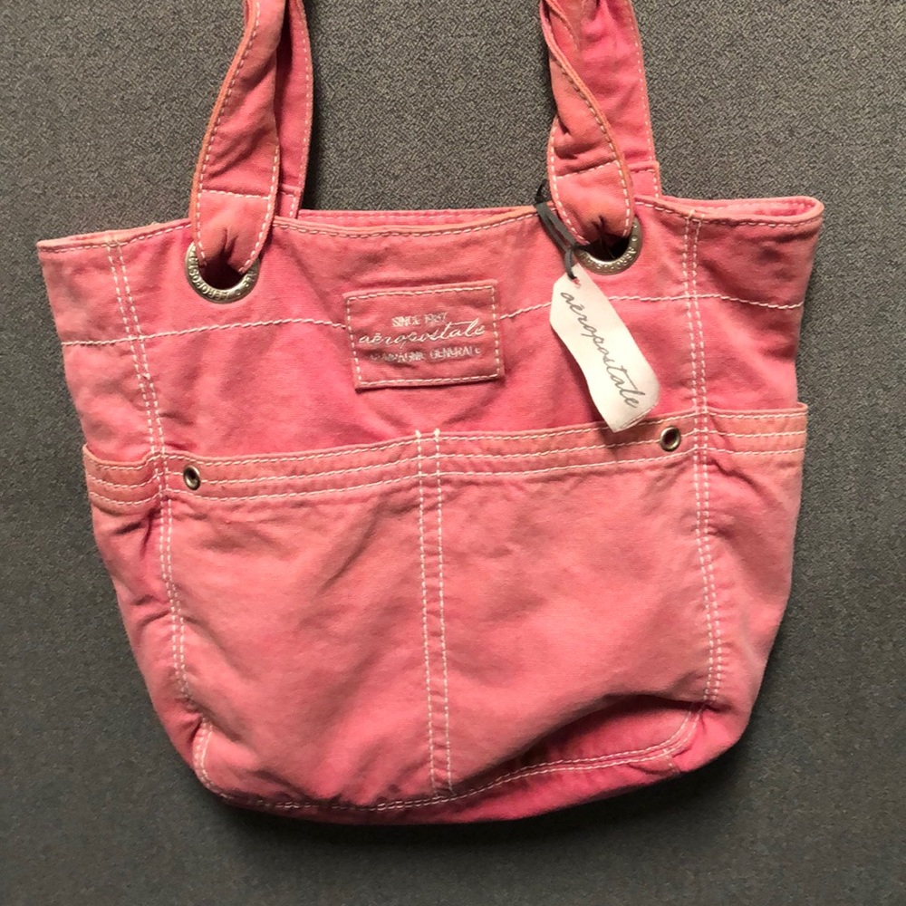 Pink canvas bag